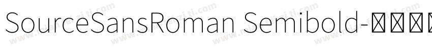 SourceSansRoman Semibold字体转换